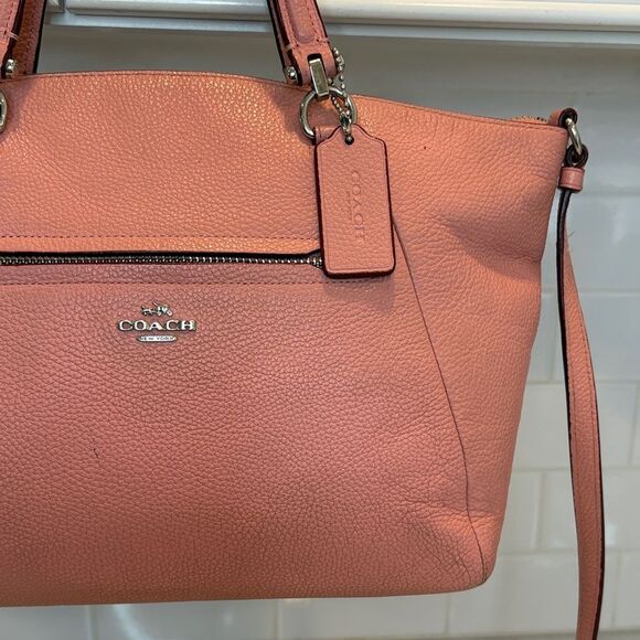 Coach Bag Purse Handbag Crossbody Leather Prairie Pebbled Convertible Satchel - Picture 3 of 16